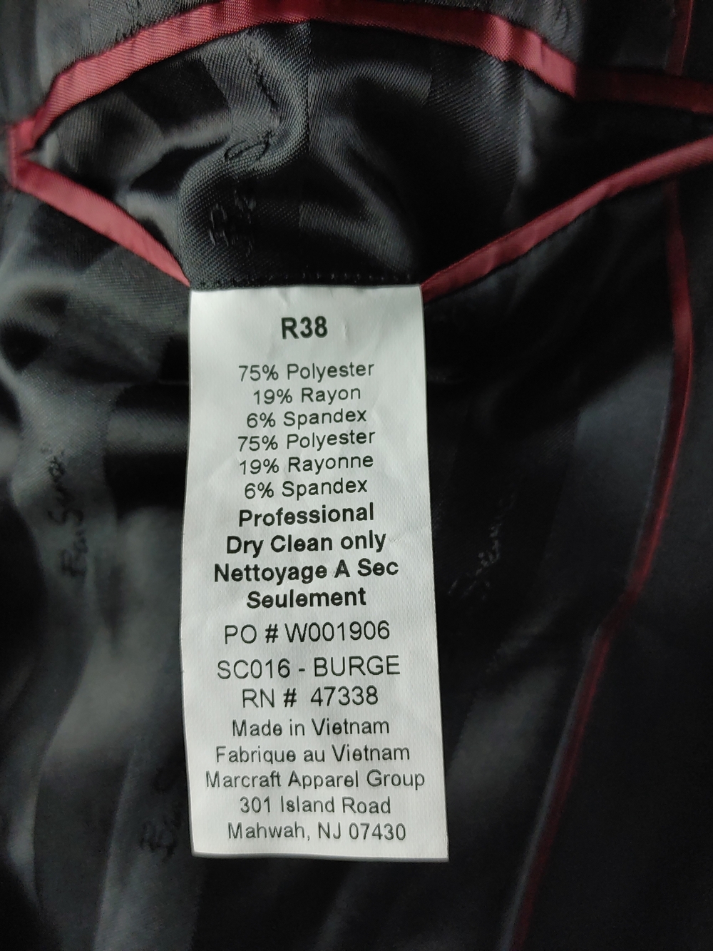 Ben Sherman Black Slim Fit Suit Jacket Size 38R - Picture 10 of 14